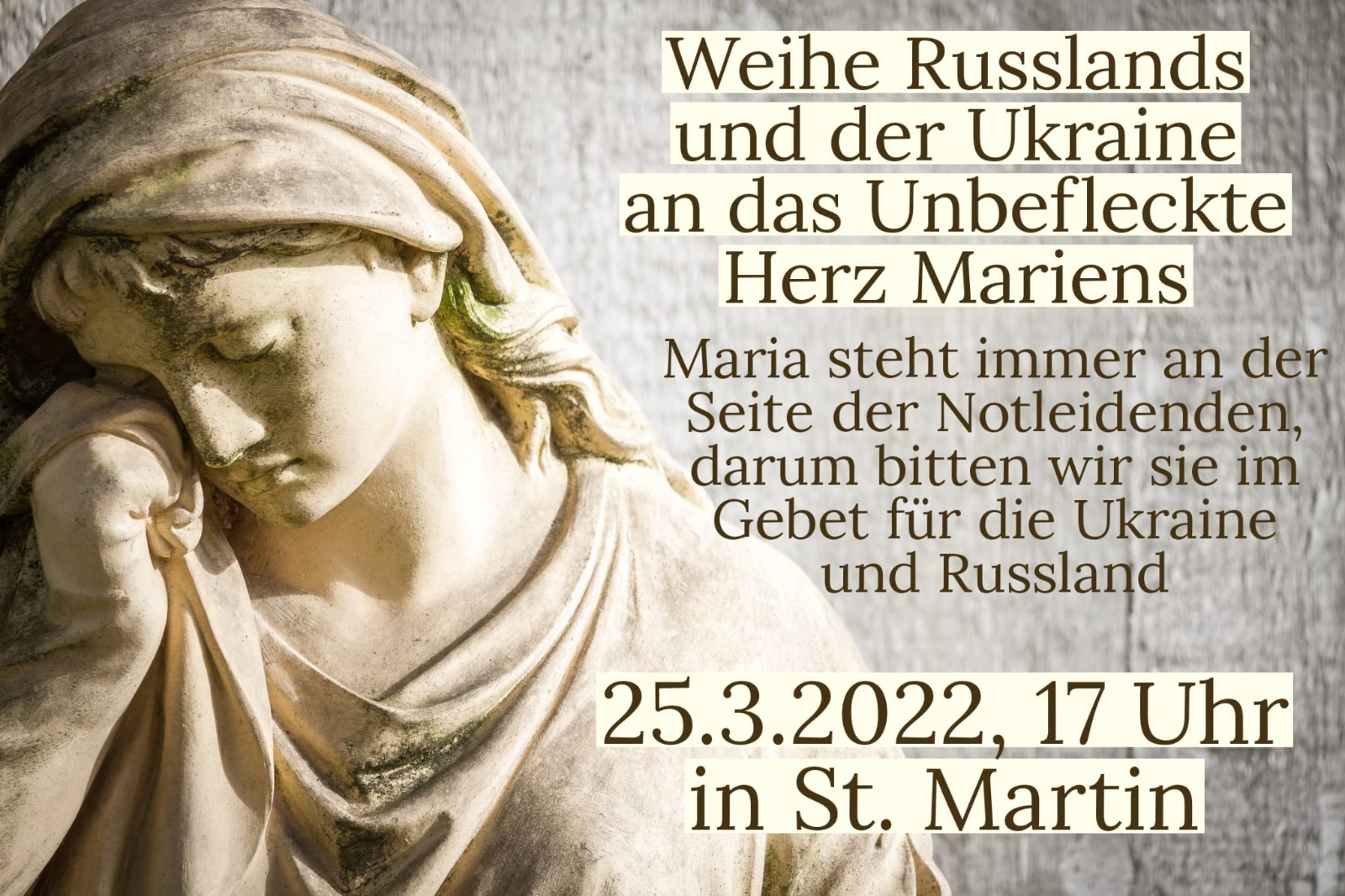 Friedensgebet St Martin