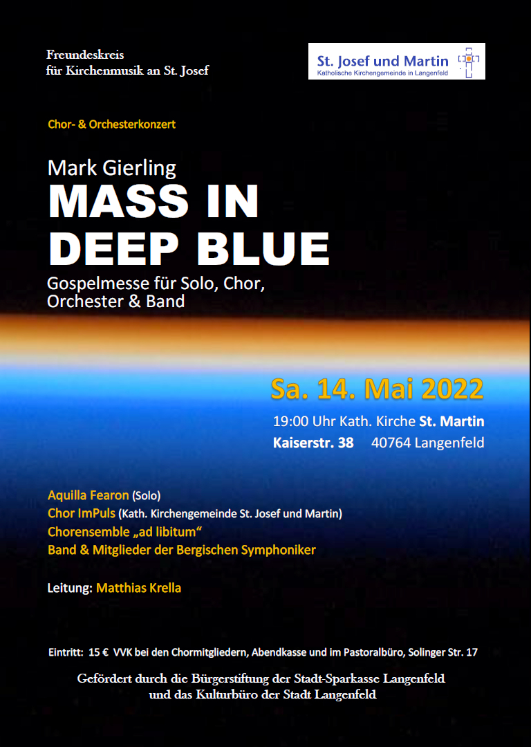 Mass in deep blue