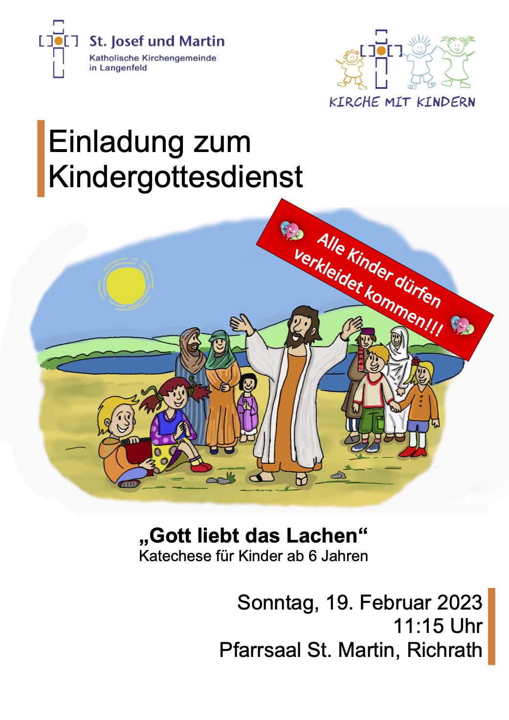 2023-02-19 - Gott liebt das Lachen - Plakat