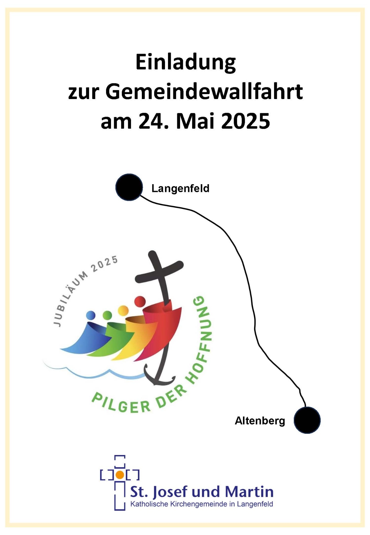 2025 Gemeindewallfahrt Poster Gelb