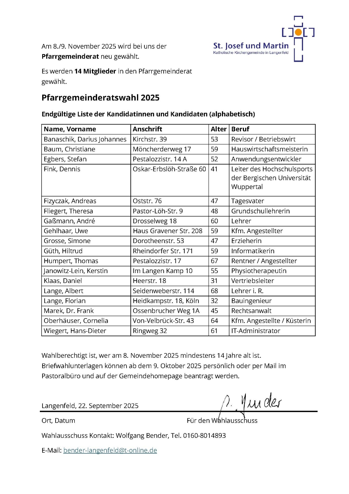 Kandidaten PGR 2025 endgültig