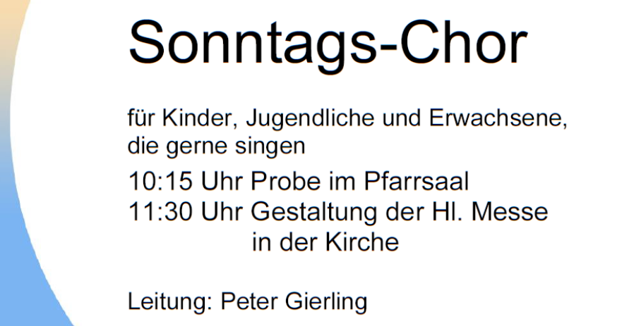 Sonntags-Chor 31.8.25