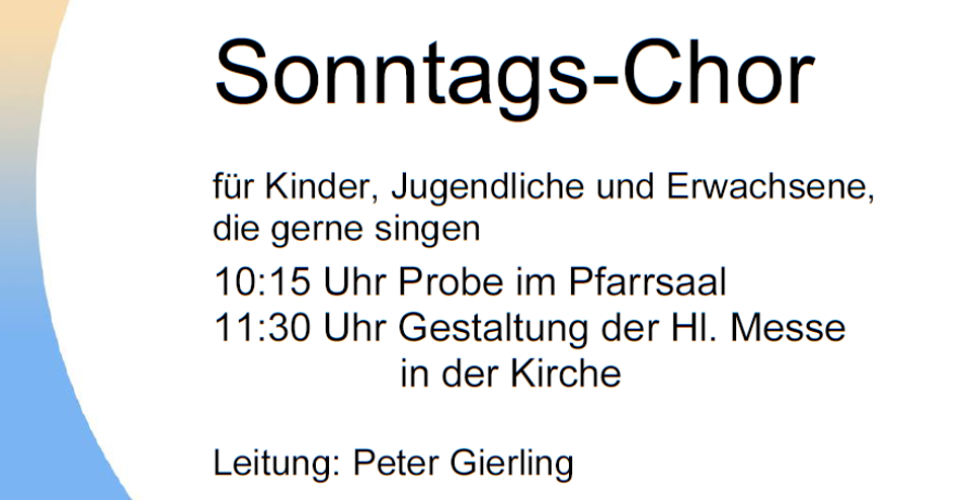 Sonntags-Chor 31.8.25
