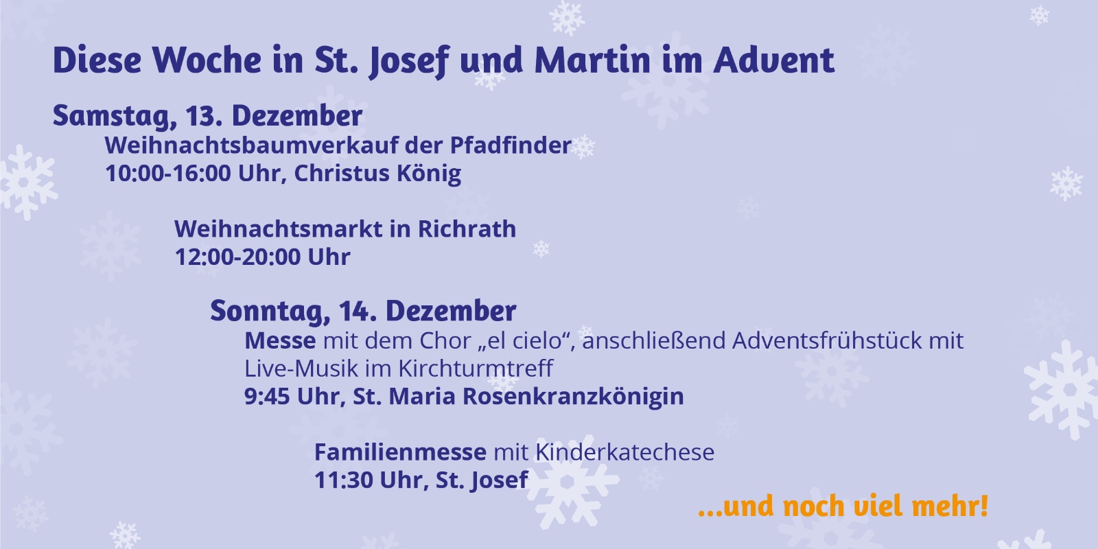 Alle Adventstermine in einer Broschüre