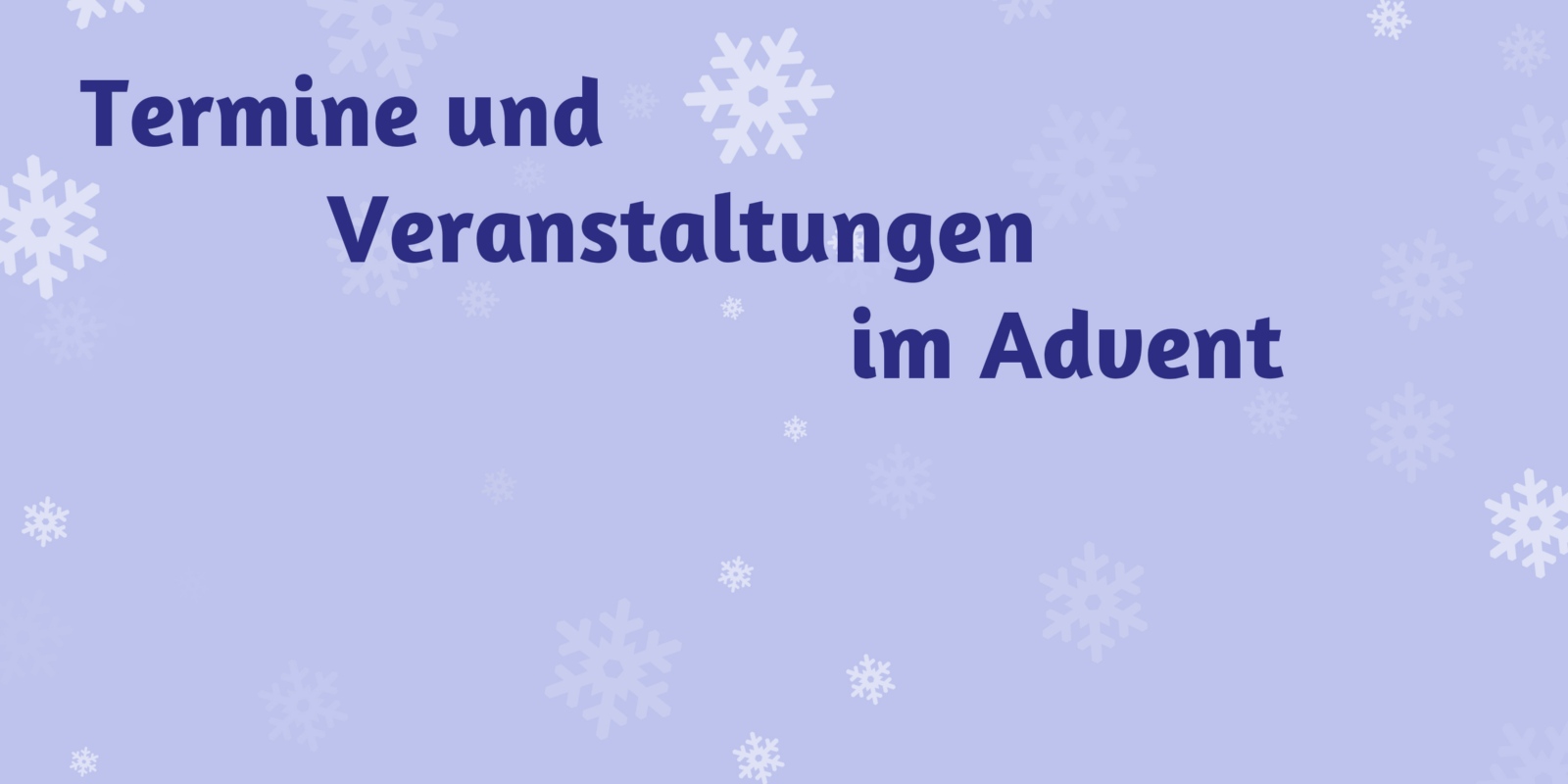 Alle Adventstermine in einer Broschüre