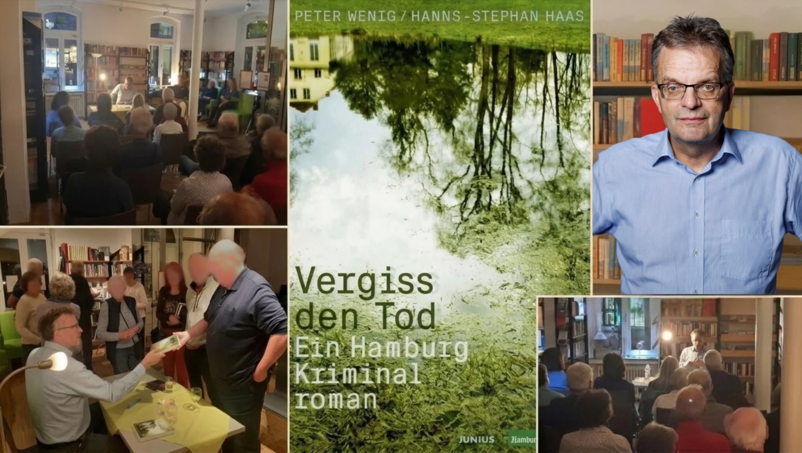 Collage Autorenlesung Peter Wenig
