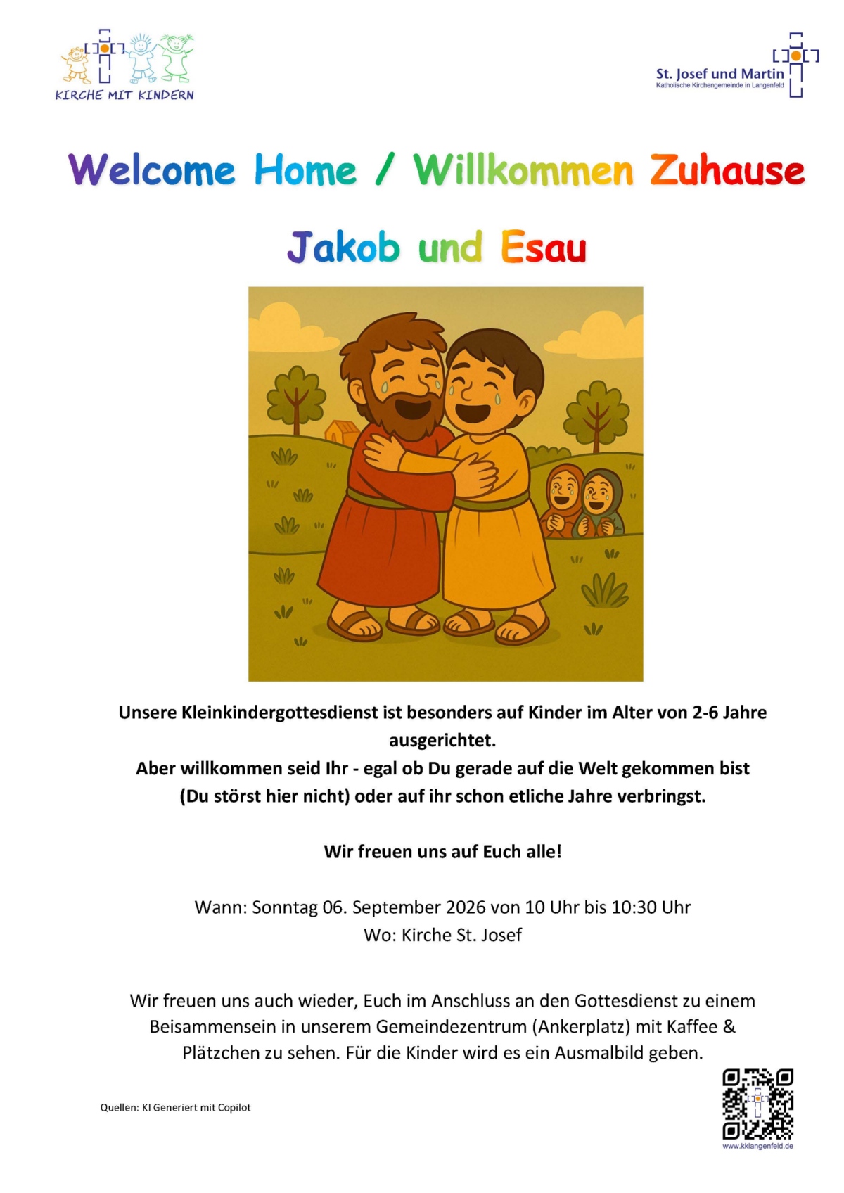 Einladung Kleinkindergottesdienst 06.09.2026