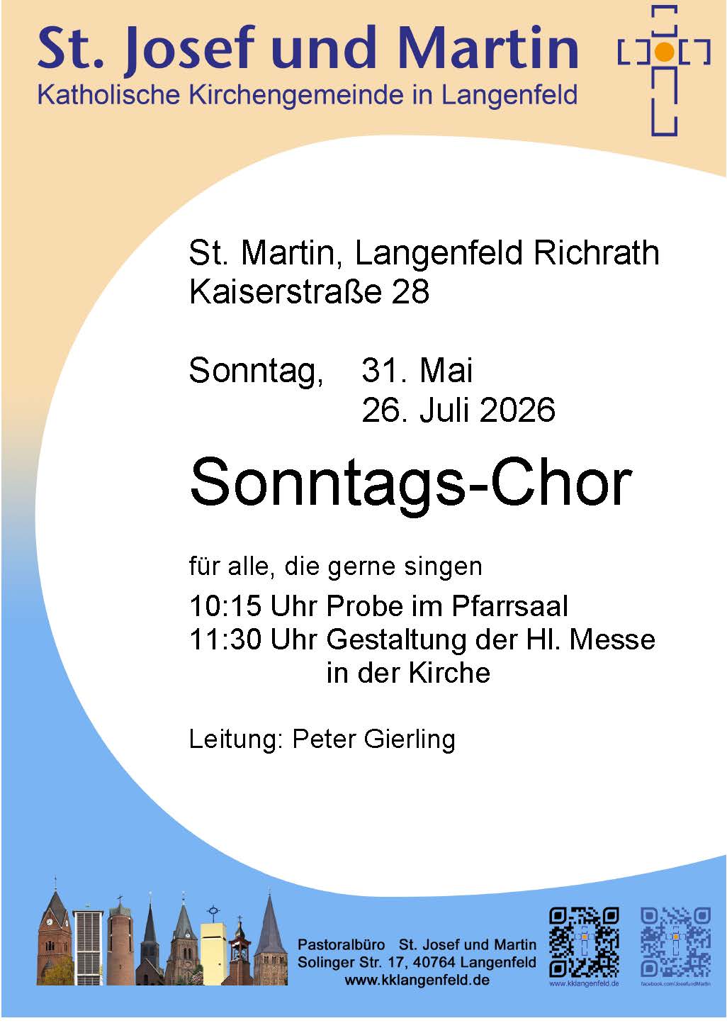 Plakat Sonntagschor 2026