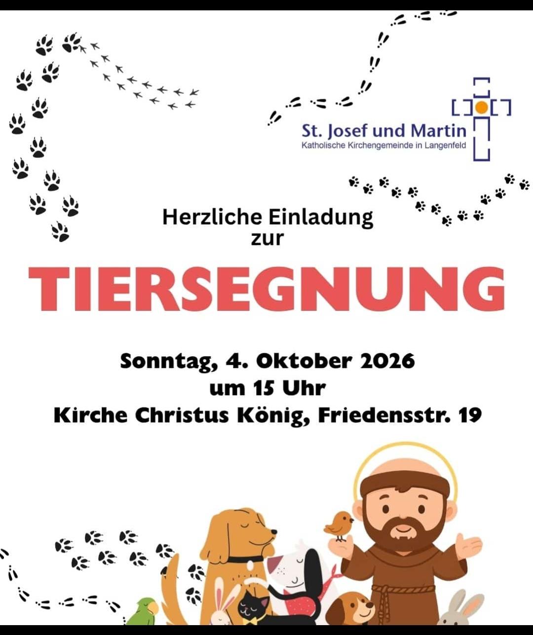 Tiersegnung 2026