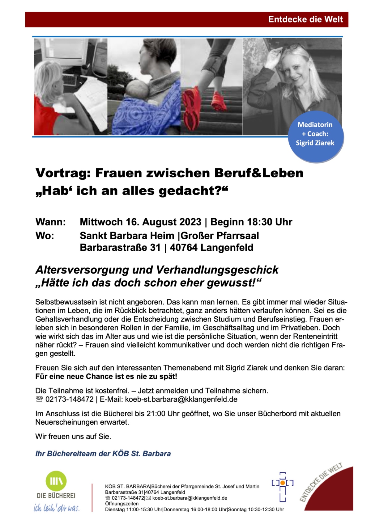16-08-2023  - Vortrag Sigrid Ziarek FRAUEN - Mitten im Beruf   Leben