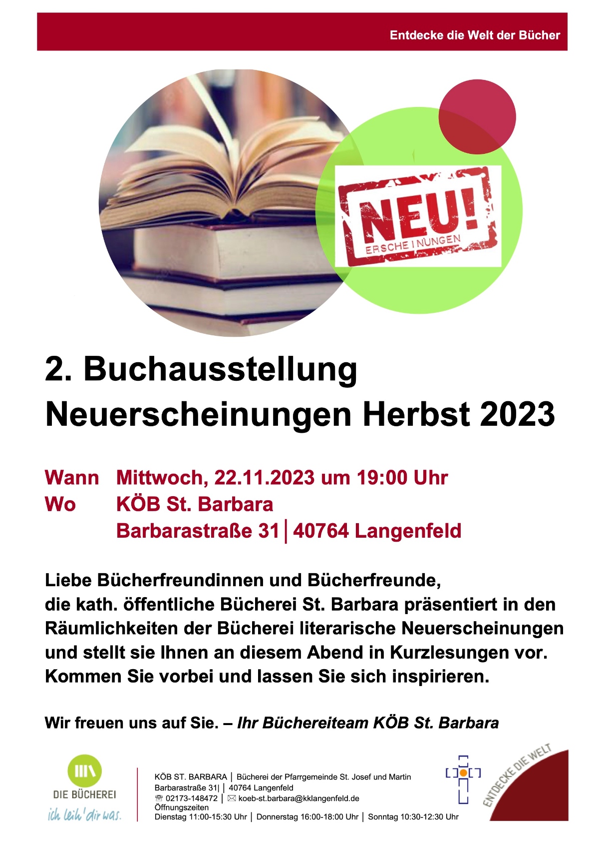 2-Buchausstellung Lesung Neuerscheinungen Herbst 2023