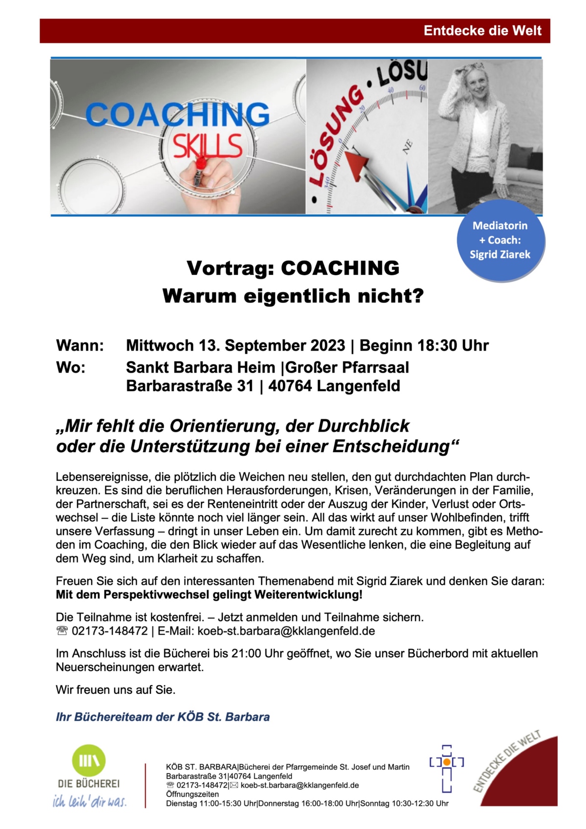 2023-09-13 Vortrag COACHING - Orientierung Durchblick