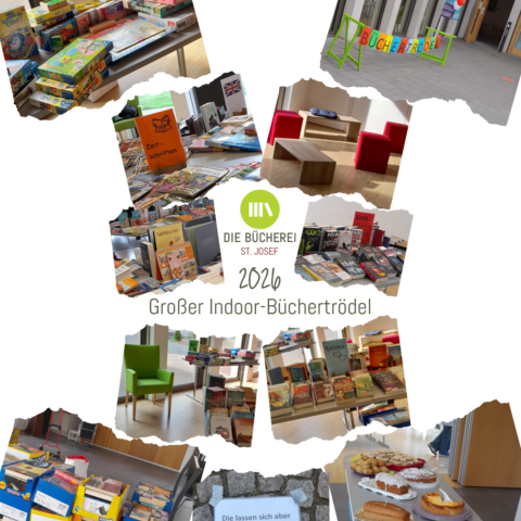 Collage Indoor-Büchertrödel 2026