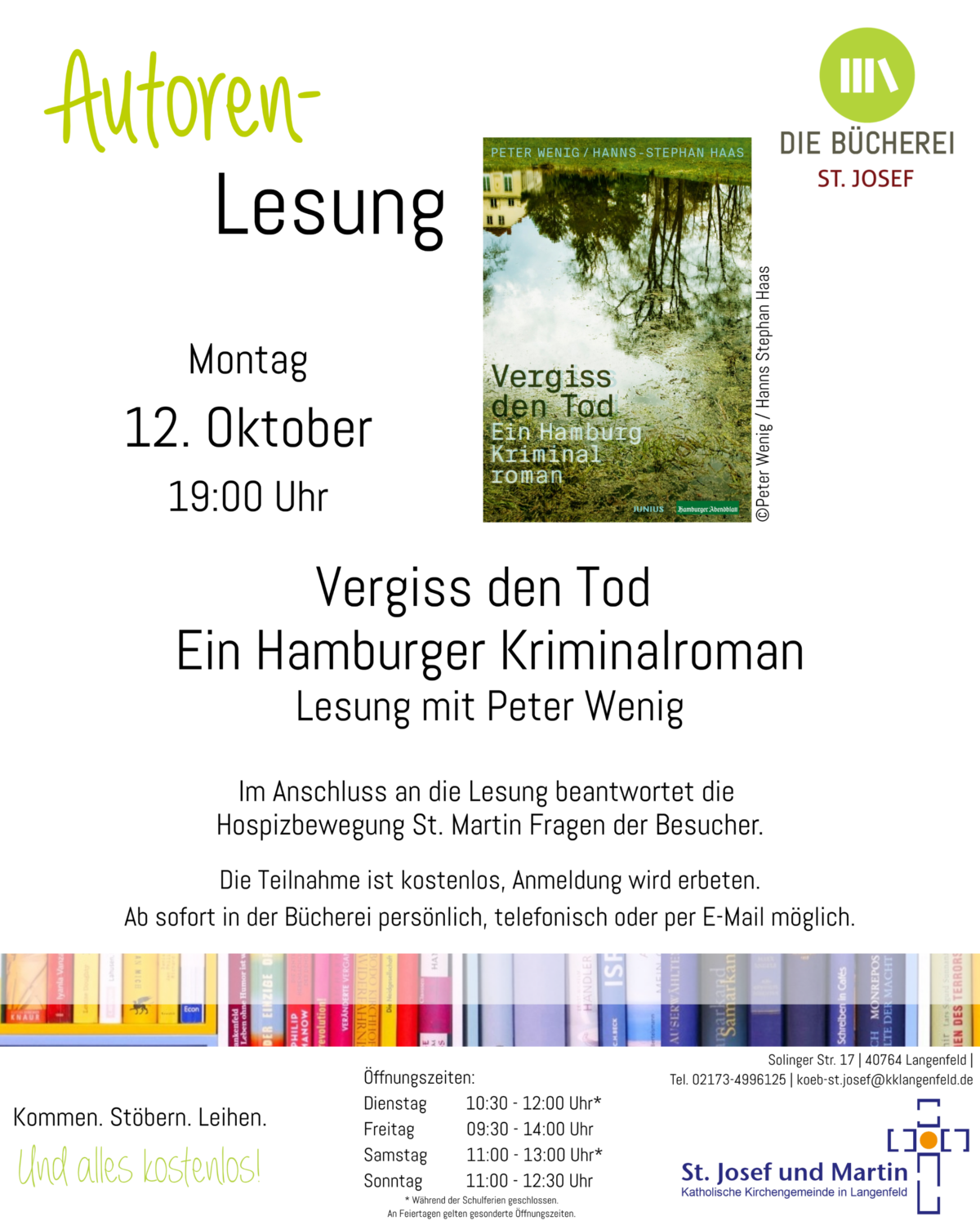 Peter Wenig - Autorenlesung (c) Bücherei St. Josef Peter Wenig - Autorenlesung
