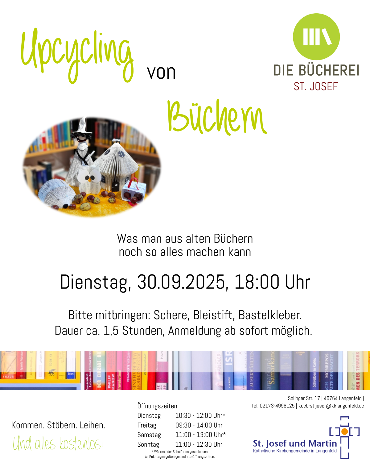 Upcycling von Büchern Herbst