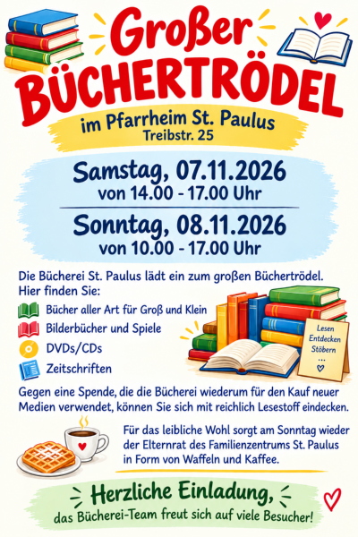 Bunter Büchertrödel im Pfarrheim