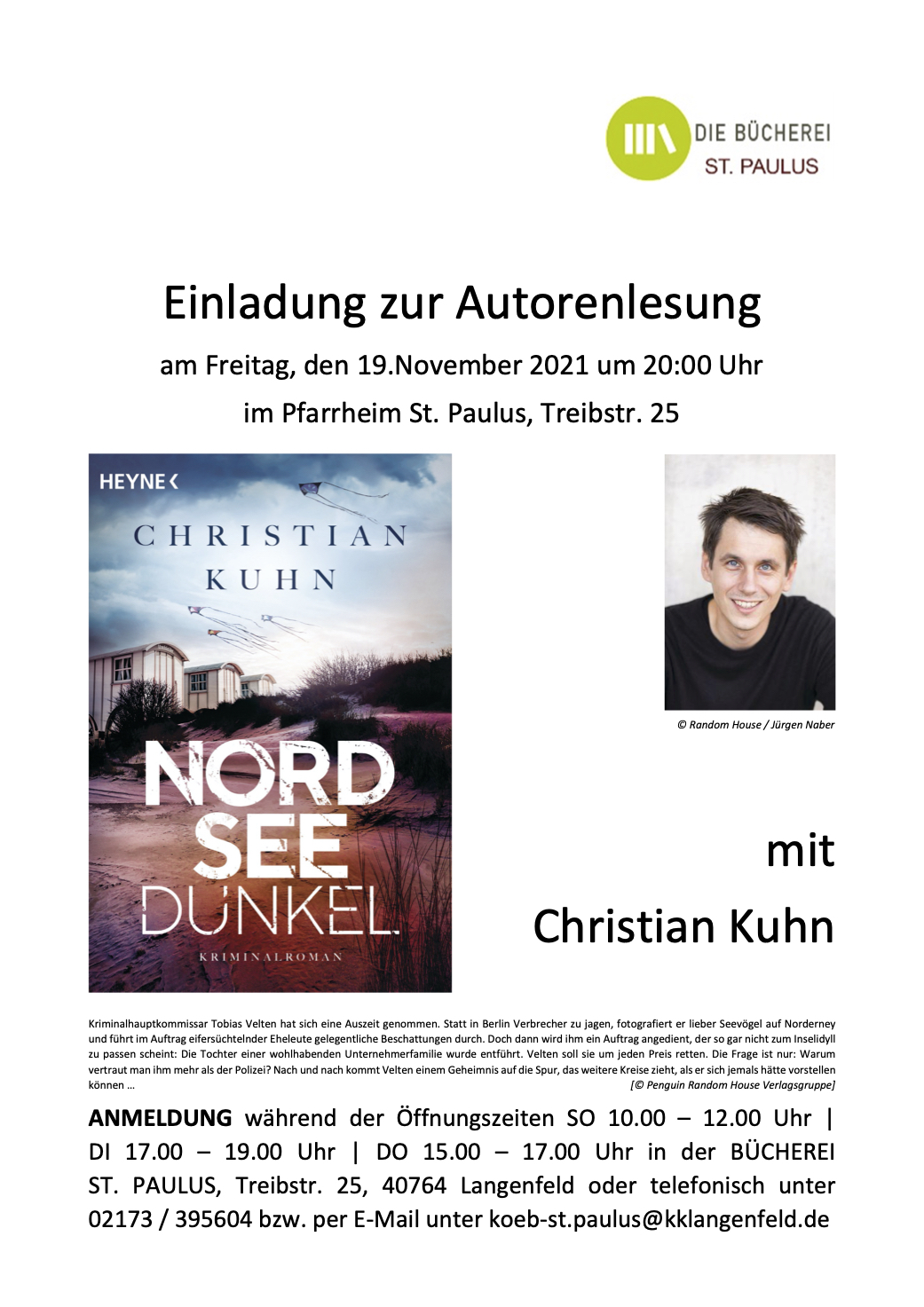 Einladung zur Autorenlesung