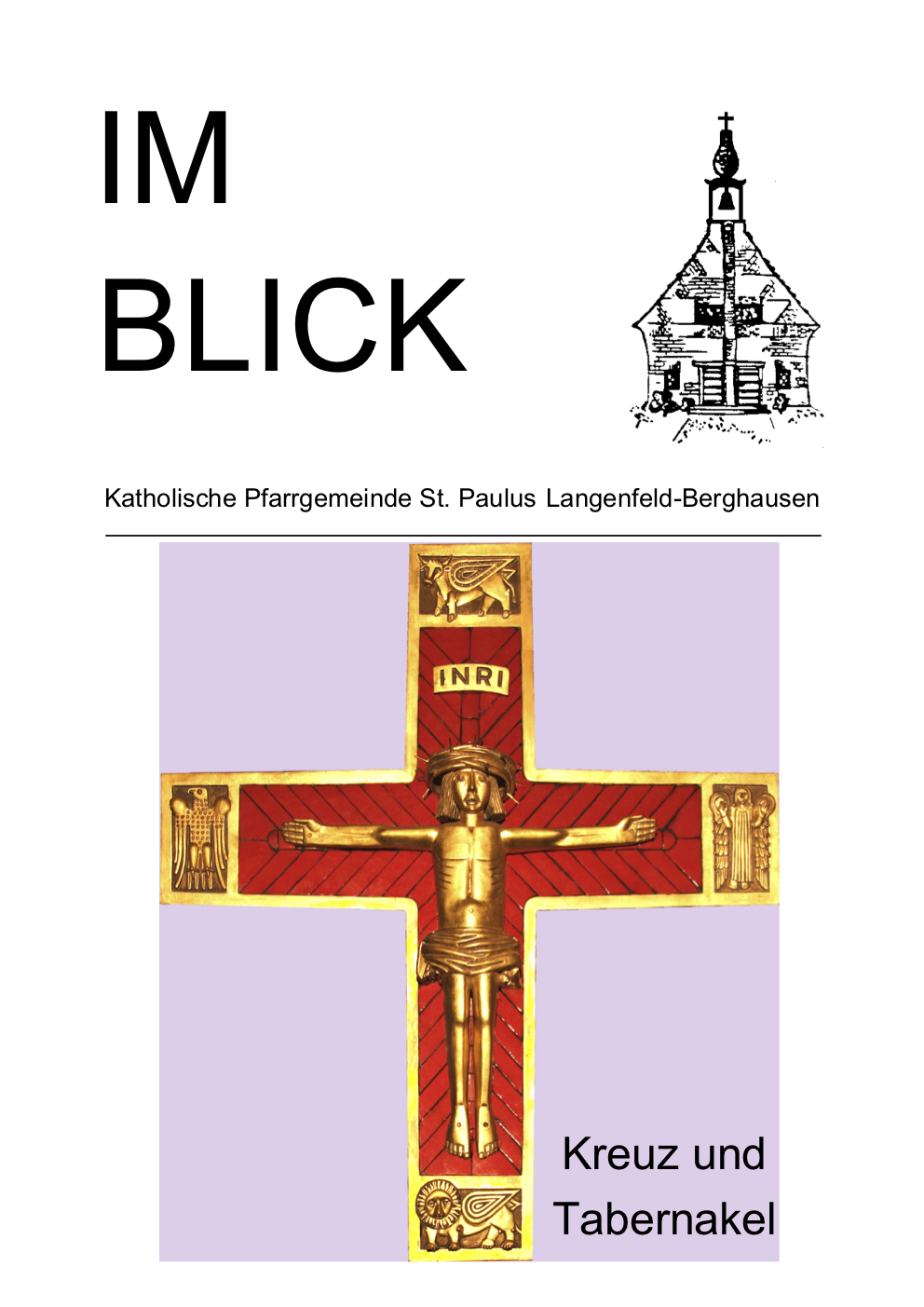 Blick Kreuz und Tabernakel