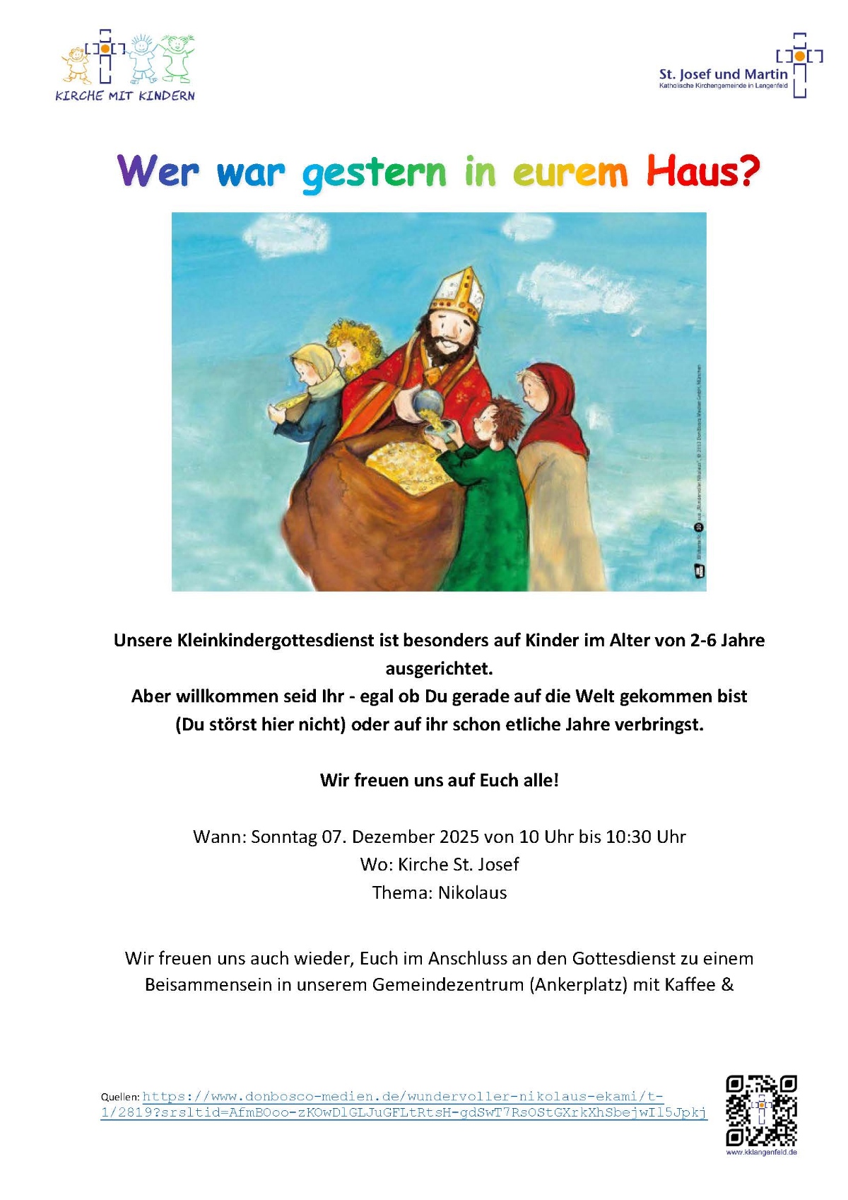 2025-12-07 Einladung Kleinkindergottesdienst