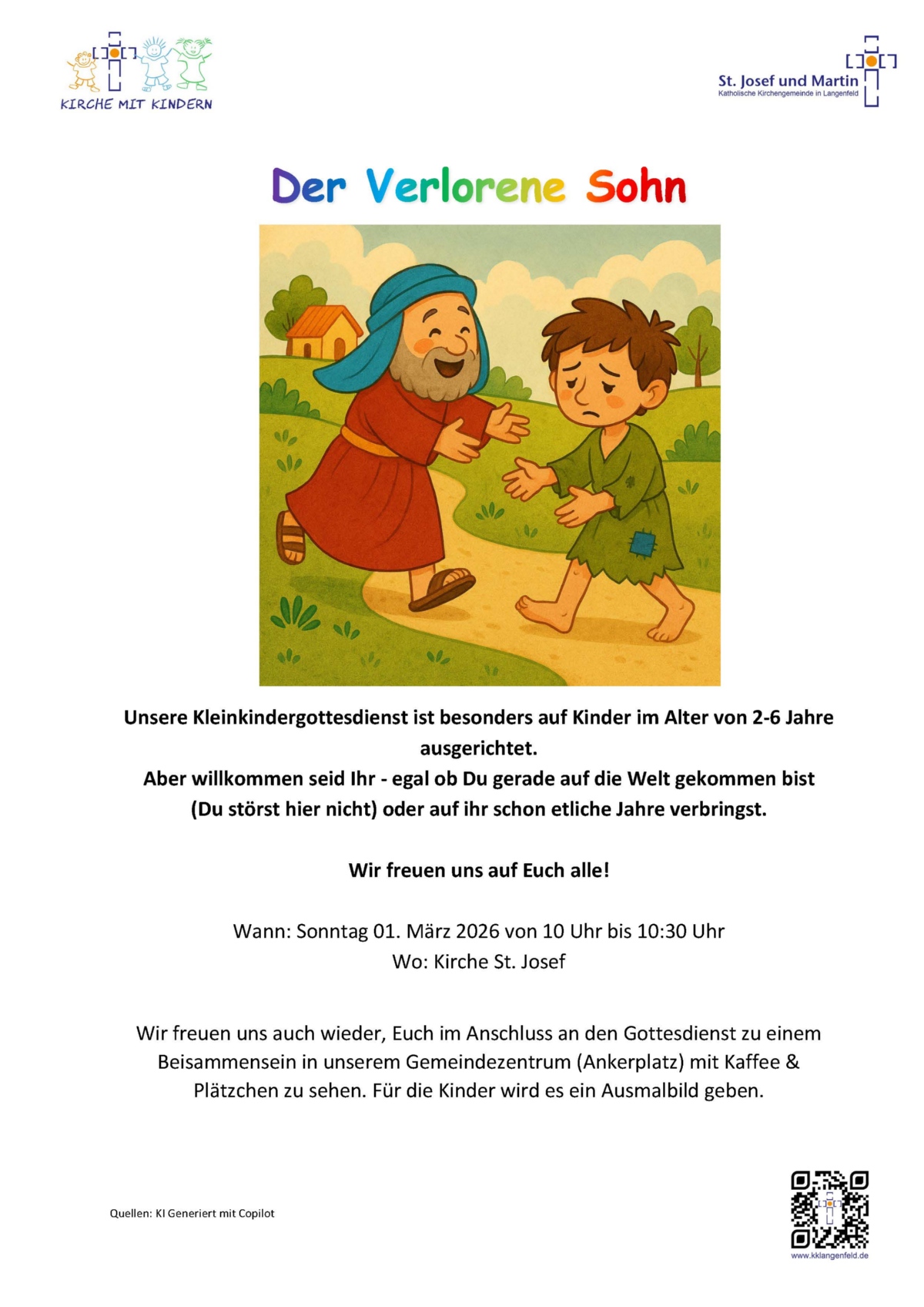 Einladung Kleinkindergottesdienst 01.03.2026