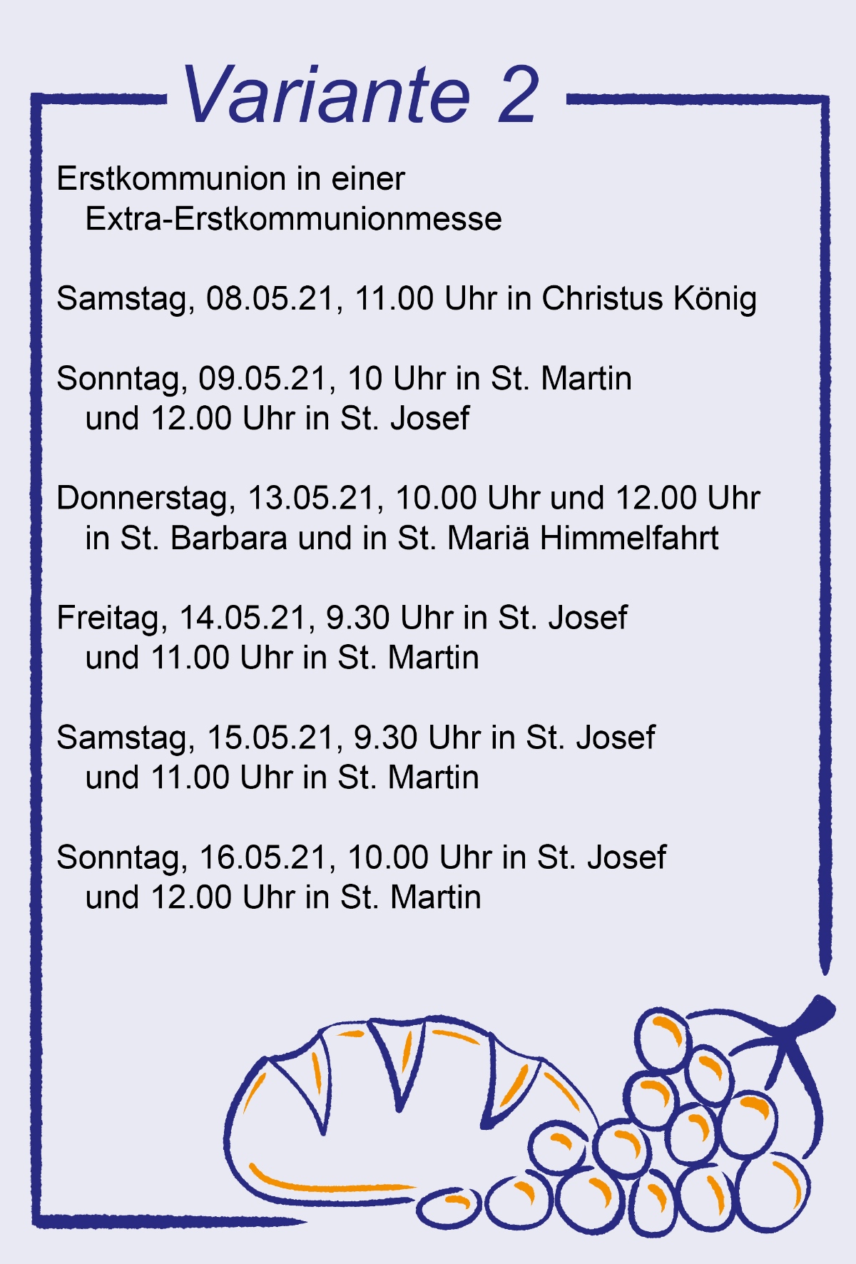 Erstkommunion Variante 2